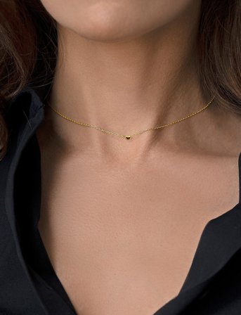 Drakenberg Sjölin Loving Heart Drop Necklace Gold - Gold - ONE SIZE