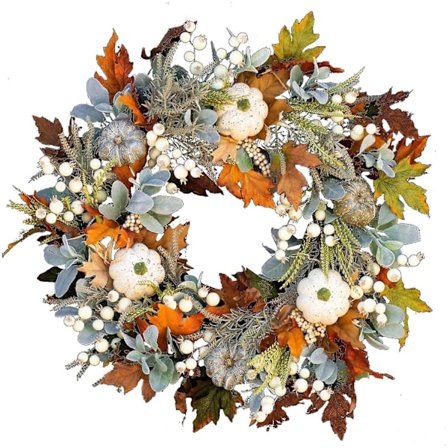 18" Høstsimuleringskrans Thanksgiving Halloween Dør