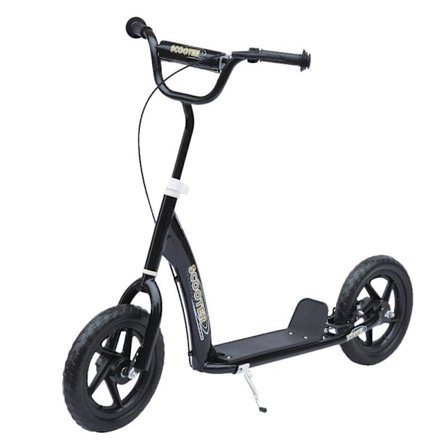 Rootz Scooter - Børnescooter - City Scooter - Kick Scooter - Børne Stunt Scooter - Scooter med bagbremse - Højdejusterbar - Stål - Sort - 120 x 52 x 8