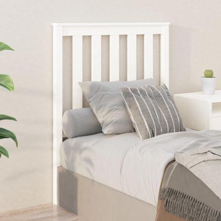 Vidaxl Sänggavel Vit 81x6x101 Cm Massiv Furu Vit