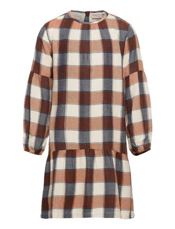Dress Ls Check Brown Minymo