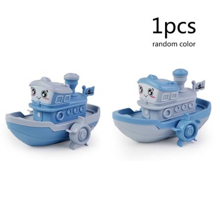 Badkarleksak för bebisar Härlig tecknad Clockwork Float Tecknad Fartyg Båt Lite kryssningsfartyg Intressant Clockwork Toy