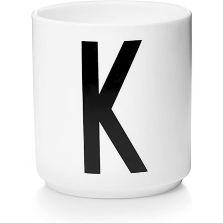 Brev kaffekopp / Brev Mugg enkel stil(Brev K)