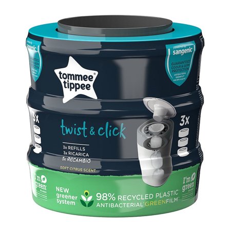 Tommee Tippee Sangenic Twist & Click Blee Poser 3 stk., Børn & Forældre, Pusletid, Blespande- Og Poser