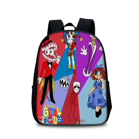 Magic Numbers Circus Ryggsäck 35x27x12cm Laptop Mochila Bag Creative Cartoon Animation Game Söt skolväska Stor kapacitet