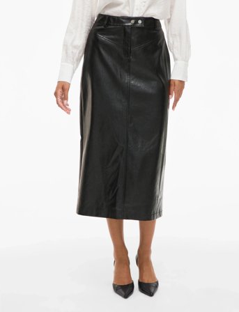 Vila Vimillian Hw Midi Skirt - Black - 36