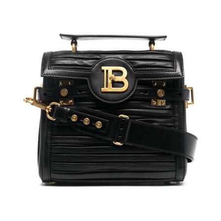 Balmain, Bag Zwart, Dames, Maat:ONE Size,leer