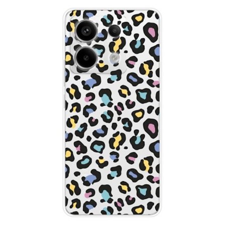 Siliconcase - Kompatibel med Xiaomi Redmi Note 13 Pro 5G - leoparddesign i färg