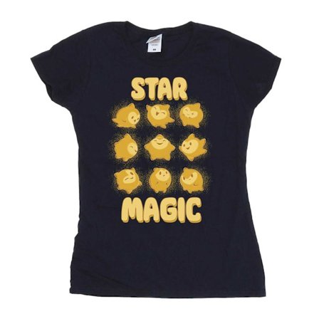 Wish Dam/Dam Magic Tile Star Bomulls-T-shirt S Marinblå
