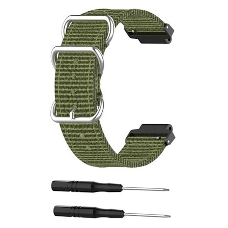 Garmin Forerunner 220 / 230 / 235 / 630 / 620 / 735 nylon Urrem - Militærgrøn