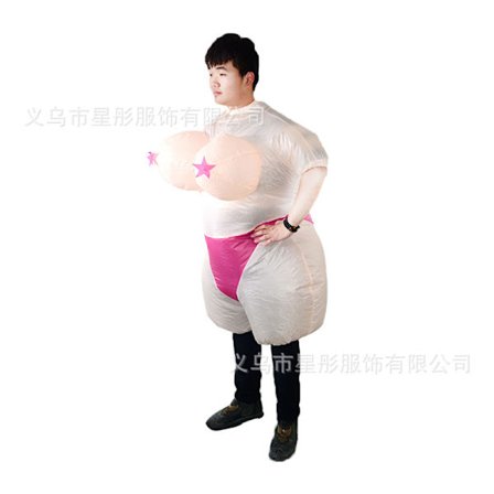 Oppblåsbar Halloween-kostyme for Captain America klovneshow-kostyme for kveldsforestilling