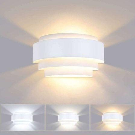 Lightess 12W Inomhus Vägglampa LED 3 Färgtemperaturer Modern Metall Väggbelysning För Sovrum Trappa Butik Vardagsrum Kontor Veranda Varm / Kall