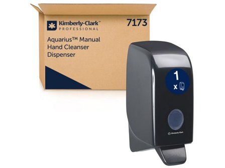 AQUARIUS Dispenser 7173 tvål 1L svart - Lyreco - Städ och hygien - Tvål och hygien - Tvåldispensrar och -hållare