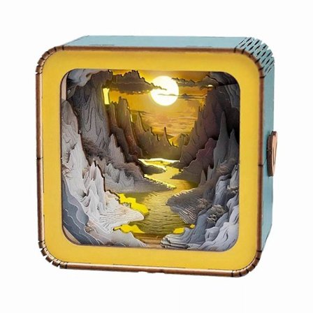 WOODBESTS 3D Puslespil Natlampe 3D Træpuslespil Til Voksne DIY Håndværk[HK]