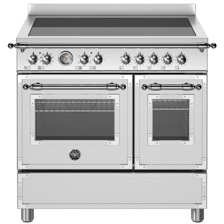 Bertazzoni Heritage induksjonstopp med dobbel stekeovn 5 soner 90 cm, rustfritt stål