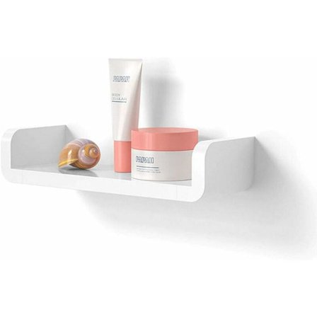 Væg Hylde Flydende Hylde, Uperforeret, Bruges Til Badeværelse Væg Display, Bruges Til Hjem/Køkken Dekoration/Badeværelse Opbevaring Hylde (Hvid)