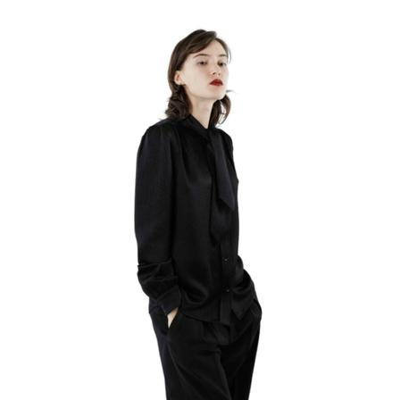 Saint Laurent Shirts Sort, Dame Bluser, Størrelse: XS