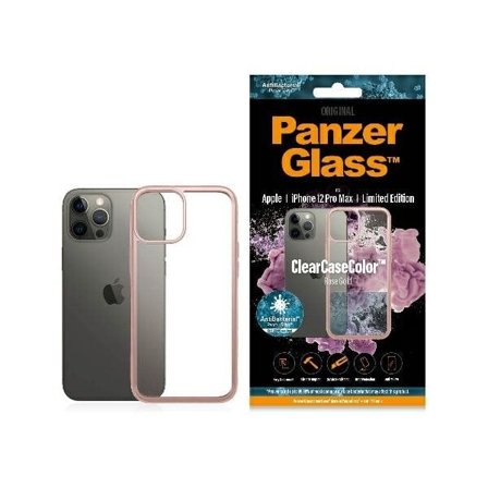 PanzerGlass ClearCase-fodral för iPhone 12 Pro Max - transparent och rosa