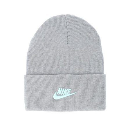 Nike - Grå cuff Beanie - Peak Beanie Futura Grey Heather/Mint Foam Cuff @ Hatstore