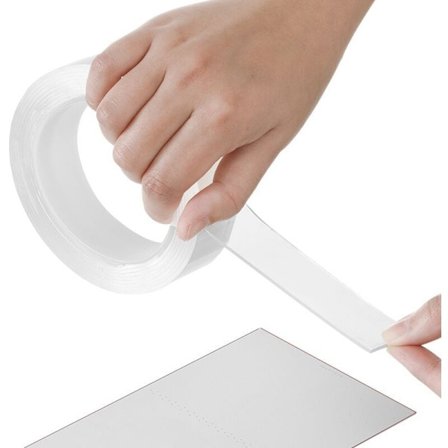 Transparent dobbeltklæbende nanotape vandtæt vægklistermærke genanvendelig varmebestandig badeværelse hjem dekorationstape