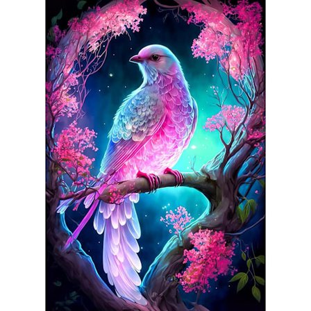 5D diamantmaleri af blomster og fugle serie 30x40cm (stil 27)