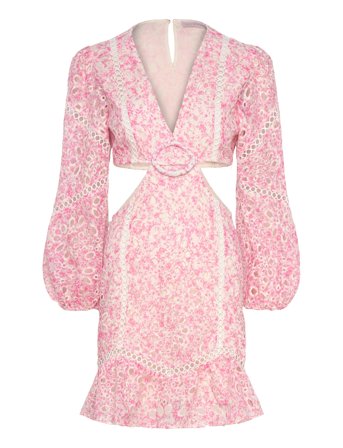 Mabel Mini Dress Pink Love Lolina