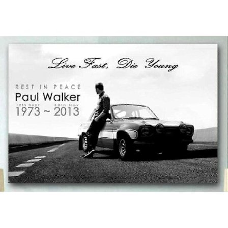 25-26 Pussel 300/500/1000 Bitar Paul Walker Fast Furious Vintage Poster För Vuxna Spel Leksaker Px526Yk[D]