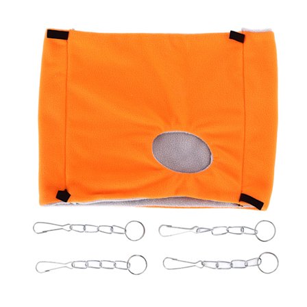 Orange dobbeltlags termisk plys hængende seng til hamstere Varm rede Vinterbur