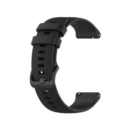 AVEKI klockarmband 20 mm rostfritt stål spänne snabbkoppling fluorgummiarmband för män, svart