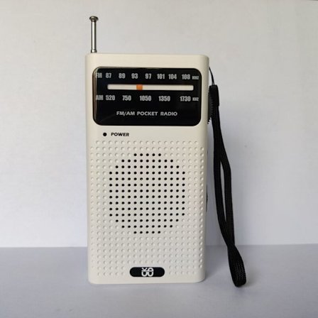 Bärbar Radio Radiostation Transistor Fickradio Liten FM AM Radio och Högtalare (svart)