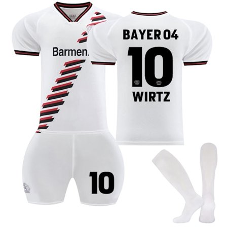 24-25 Bayer 04 Leverkusen Bortatröja Kit Nr. 10 Wirtz