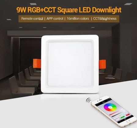 SYNERGY 21 LED light panel square 9W RGB-WW mit Funk und WLAN *MiLight*