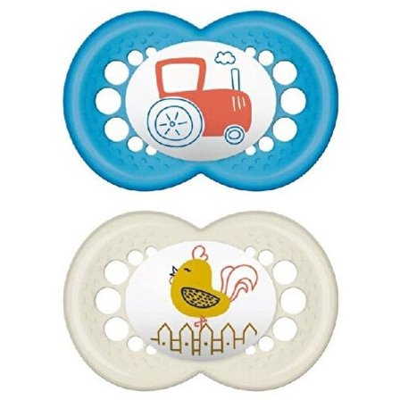 Mam Original Succhietto Silicone Maschio 2 Pezzi 16Mesi+