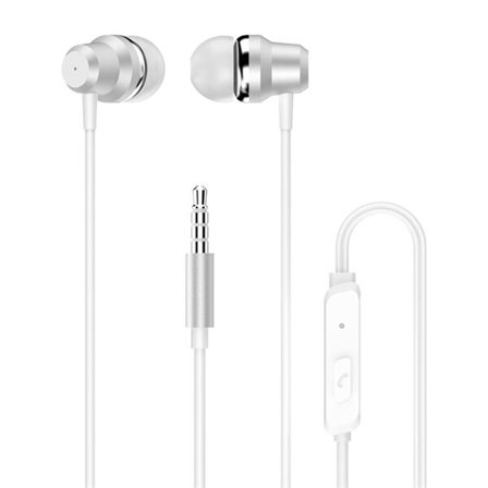 Dudao X10PRO hovedtelefoner med ledning, minijack 3,5 mm, in-ear med fjernbetjening - hvid