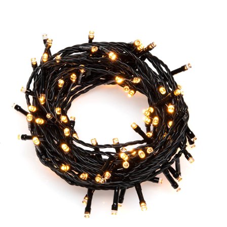 Konstsmide - Lysslynge for utebruk 100 amber LED svart kabel Grønn