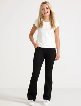 Lindex Trousers Denim Freja Black Poc - Black - 158