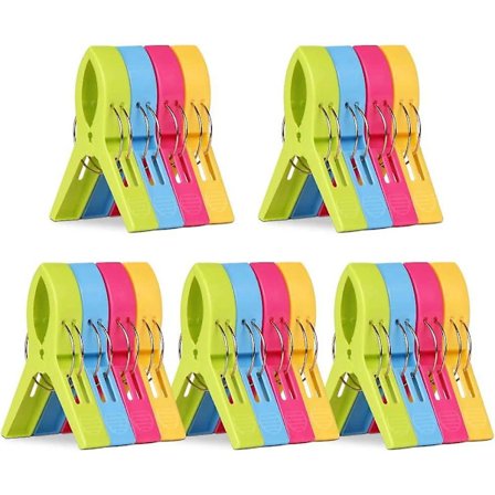 Random Color 16 kpl rantapyyhekiinnikkeet tuolipidikkeet pyyhepidike rantatuolien allastuoleille risteilyllä