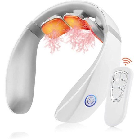 Niskahierontalaite lämmöllä, älykäs langaton niskahierontalaite 4 tilalla ja 10 voimakkuustasolla, sähköinen hierontalaite niska-hartiahierontaan, 