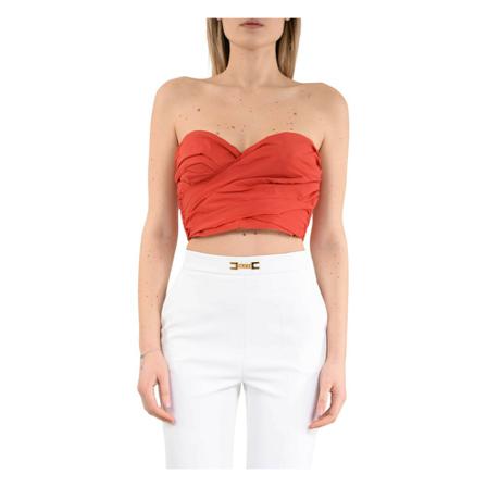Elisabetta Franchi crop top Rød, Dame