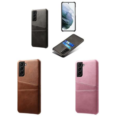 Skalo Samsung S22+ Pu-läder Korthållare Skal - Fler Färger Rosa