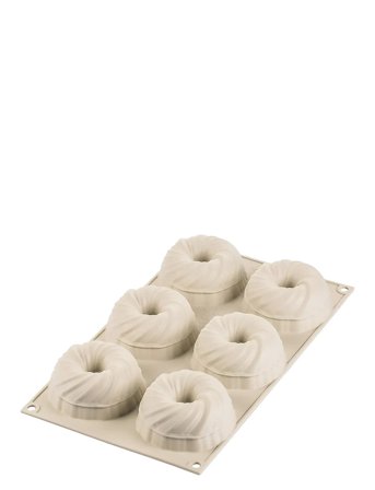 Silikomart Silikoneform Mini Intreccio 6 Stk. Ø75 H35 - Grey - FOR 6PCS