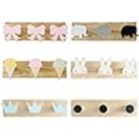 Children's Coat Rack Cartoon Wooden Decorative Wall Hook Girls Boys Bedroom Decorations Self-adhesive Hooks,White Elephant Hook