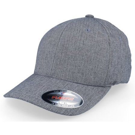 Flexfit - Heatherlight Melange Dark Grey Flexfit Flexfit Grey Cap - @ Hatstore