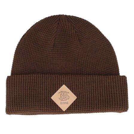 Djinns - Bruin cuff Beanie - Basic Beanie Waffle Waffle Brown Cuff @ Hatstore
