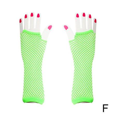 1 Par Långa Näthandskar Fingerlösa Näthandskar Arm Cuff Wa