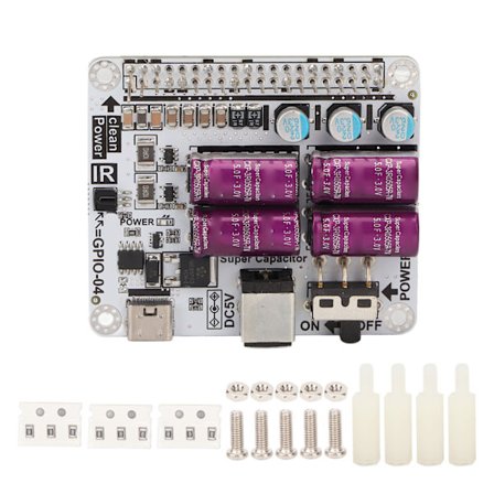 Power Filter Board 5V3A Type C 6000000μF 6xSuperCap 6xTantalum Low ESR DAC Audio Decoder Board for RasPi