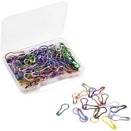 100 st metallmarkörer för stickning, säkerhetsnålar (