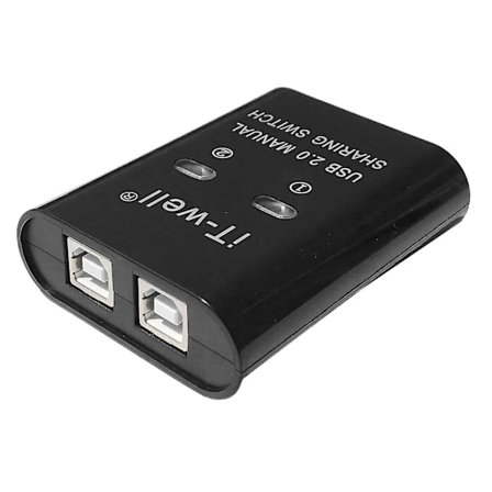 USB-printerdelingsenhed, 2 ind 1 ud printerdelingsenhed, 2-ports manuel KVM-switchsplitter