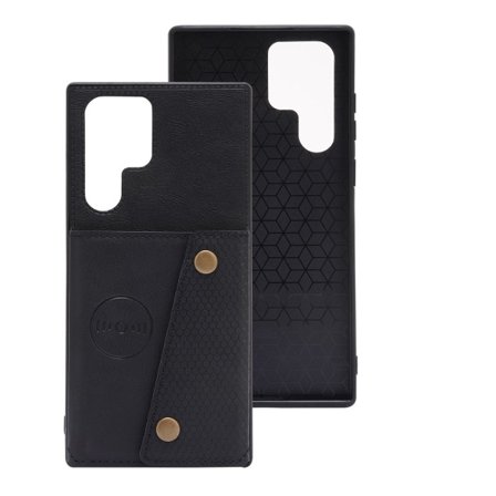 TG Slank Deksel med Kortholder - Samsung Galaxy S22 Ultra Svart