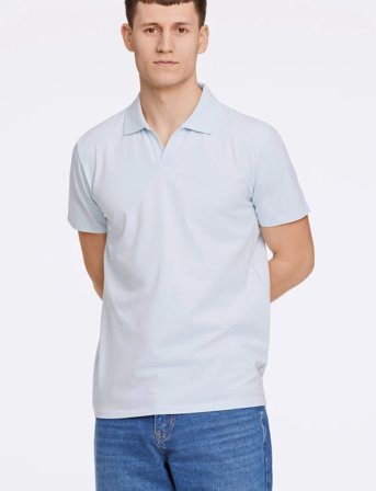 Lindbergh Stretch Polo Shirt S/S - Blue - S